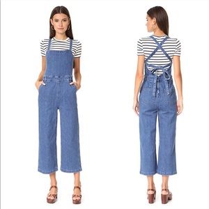 Madewell Lace Up Denim Overalls